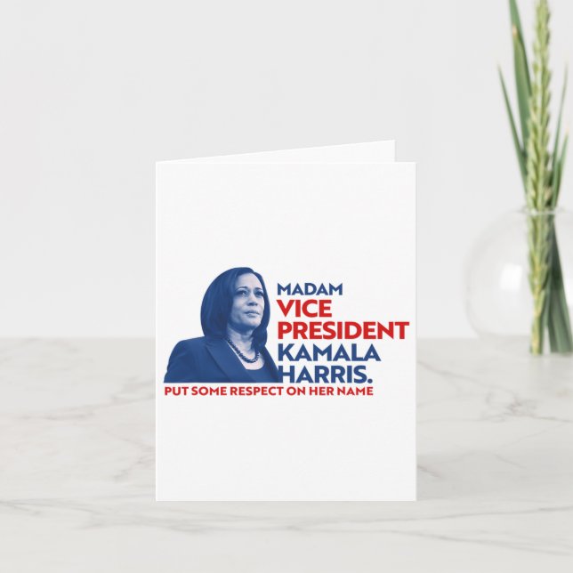 Carte Vp Kamala Harris Respect Sur Son Nom 2020 Joe Bide (Devant)