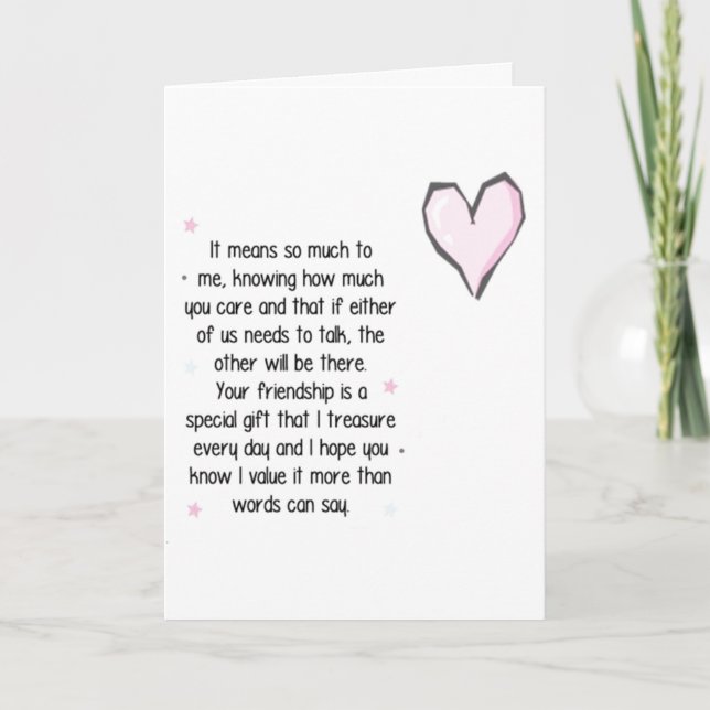 CARTE VRAI AMITIÉ ***JOUR D'ANNIVERSAIRE**** (Devant)