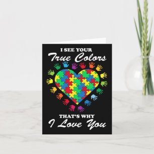 Carte Vrai Couleurs Puzzle Coeur Cool Sensibilisation su