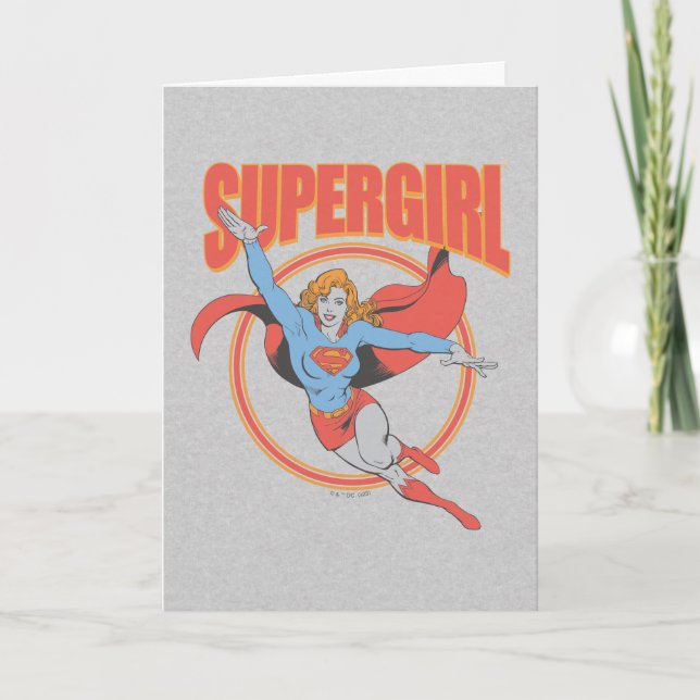 Carte Vrai Vintage Supergirl Flying Graphic (Devant)
