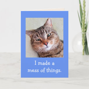 Carte Vraiment Désolé les excuses de chats mignons