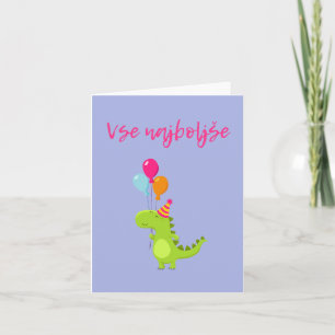 Carte Vse najboljše, heureux anniversaire slovène