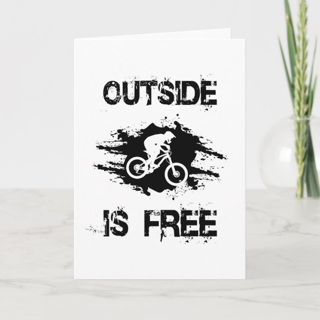 Carte VTT VTT VTT VTT Idée cadeau vélo (Devant)