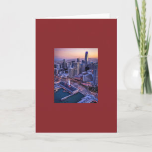 Carte Vue aérienne de San Francisco à l'heure dorée