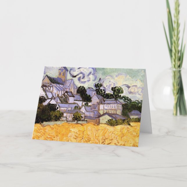 Carte Vue d'Auvers avec l'église par Vincent van Gogh (Devant)