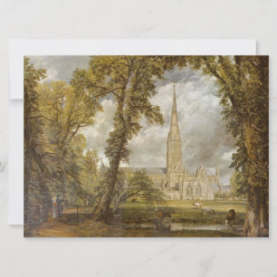 Carte Vue de la cathédrale de Salisbury (par John Consta