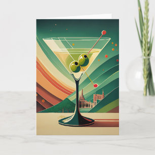 Carte Vue de la cathédrale martini moderne du milieu du