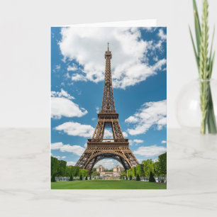 Carte Vue de la Tour Eiffel depuis le parc public Champ