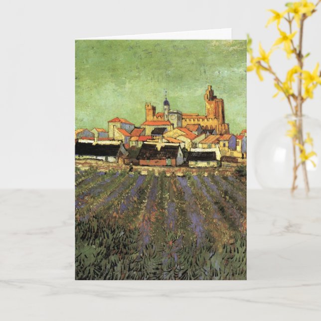Carte Vue de Saintes Maries par Vincent van Gogh (Fleur jaune)