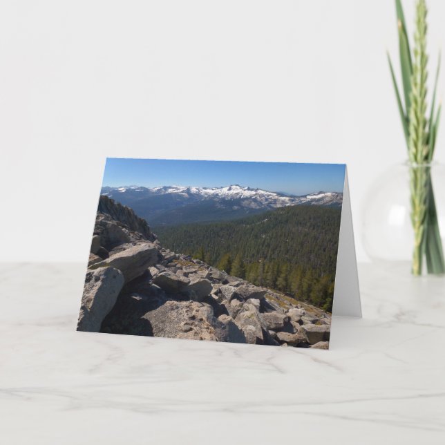 Carte Vue depuis Mitchell Peak à Sequoia National Park (Devant)