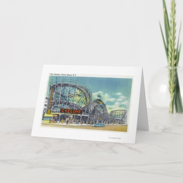 Carte Vue du cyclone Rollercoaster # 2 (Devant)