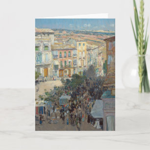 Carte Vue d'une ville française du sud Childe Hassam