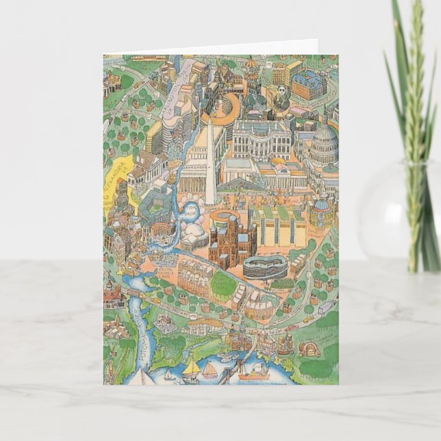 Carte Vue illustrée de Washington DC (Devant)