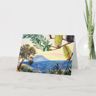 Carte Vue sur la montagne Océan bleu