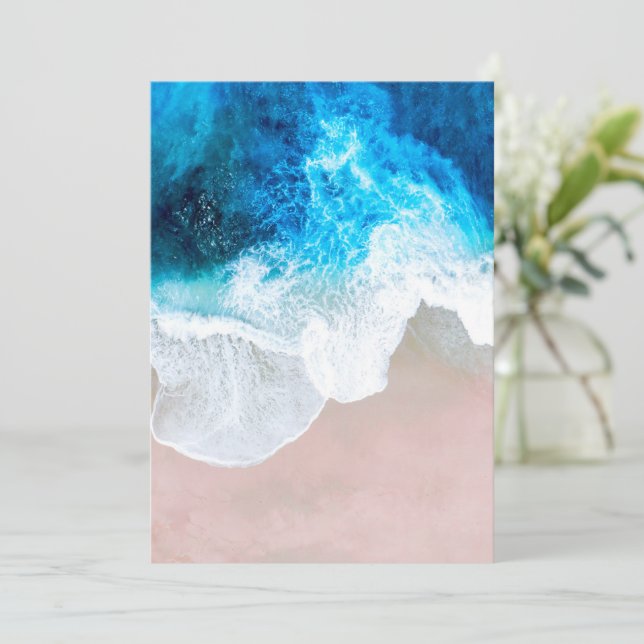 Carte Vue sur la plage (Debout devant)