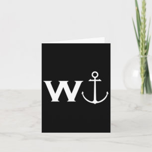 Carte W Ancre Wanker Funny Voilier