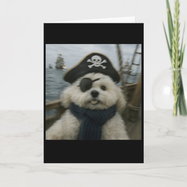 Carte Wacky Dog Funny Odle Sea Dog Rate Meme Nautical Ar (Devant)