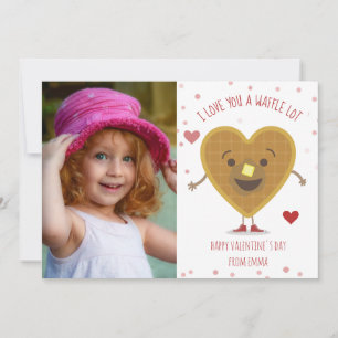 Carte Waffle Love Photo Salle de classe Valentine