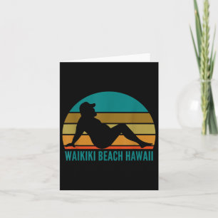 Carte Waikiki Beach Hawaii Humour Drôle Boire Adulte Jo