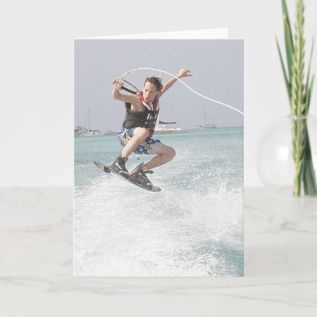 Carte Wakeboarding Greeting Card (Devant)