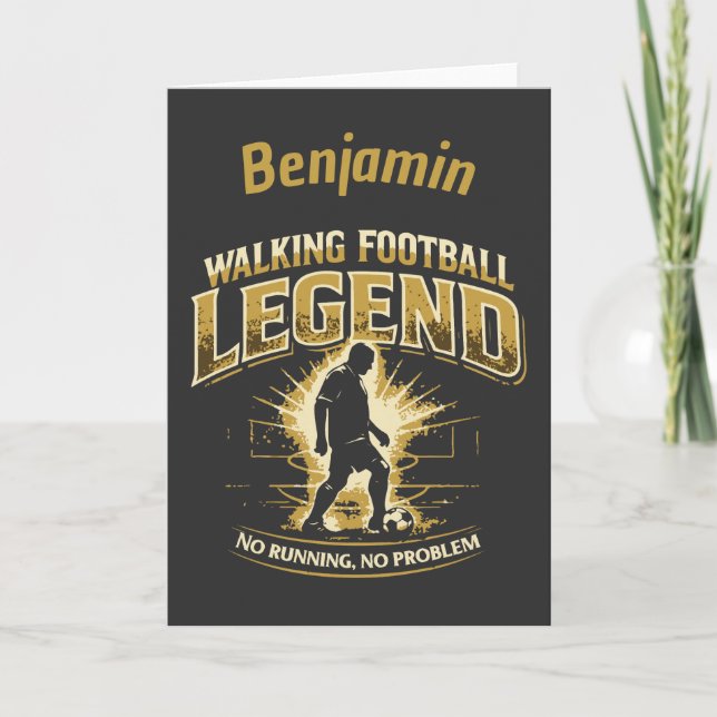 Carte Walking Football Legend Funny Soccer Player (Devant)
