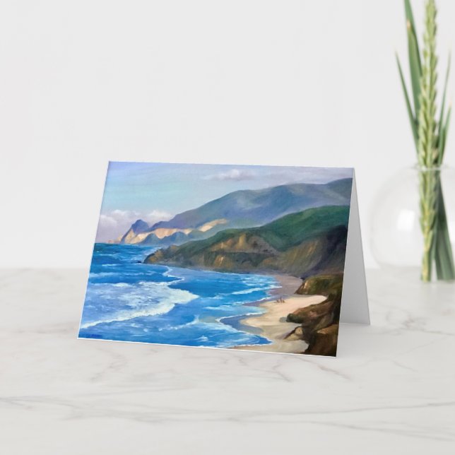 Carte Walking My Dogs at Devil's Slide Greeting Card (Devant)