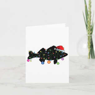 Carte Walleye Fishing Funky Christmas Lights Fish Père N