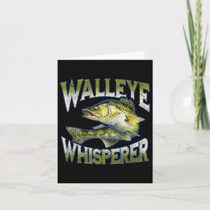 Carte Walleye Whisperer Graphisme Pêche Vêtements Cadeau