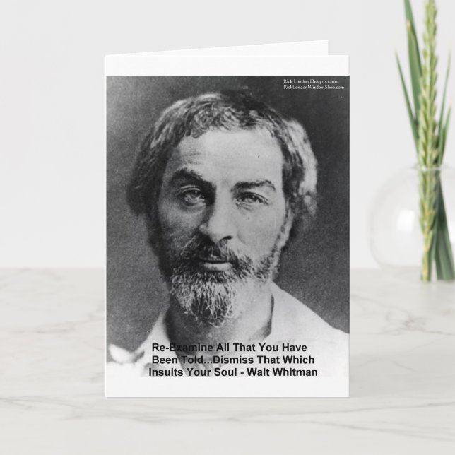 Carte Walt Whitman "Insult The Soul" Quota Venin & Cards (Devant)