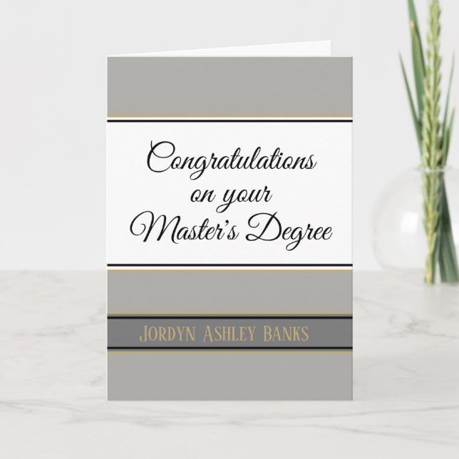 Carte Waouh ! Master's grade Graduation card (Devant)