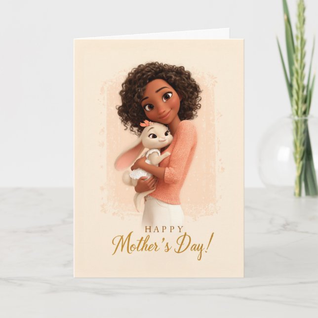 Carte Warm and Cozy Mother’s Day Bunny Card (Devant)