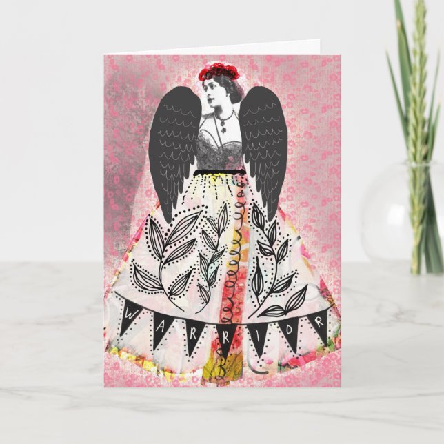 Carte Warrior, blank card, artwork by Lisa Casineau (Devant)
