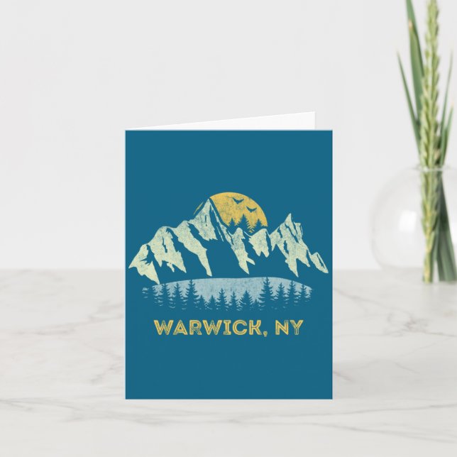 Carte Warwick New York Mountain Sunset Sunrise Ny  (Devant)