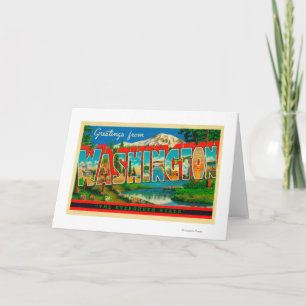 Carte Washington - l'état à feuillage persistant