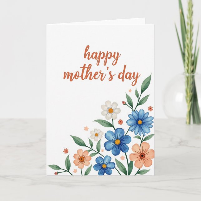 Carte Watercolor Floral Note Card (Devant)