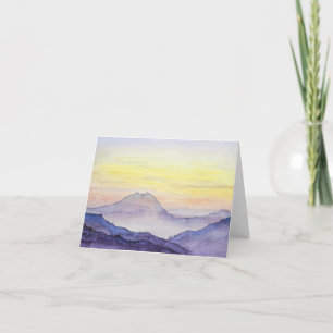 Carte Watercolor Mountains