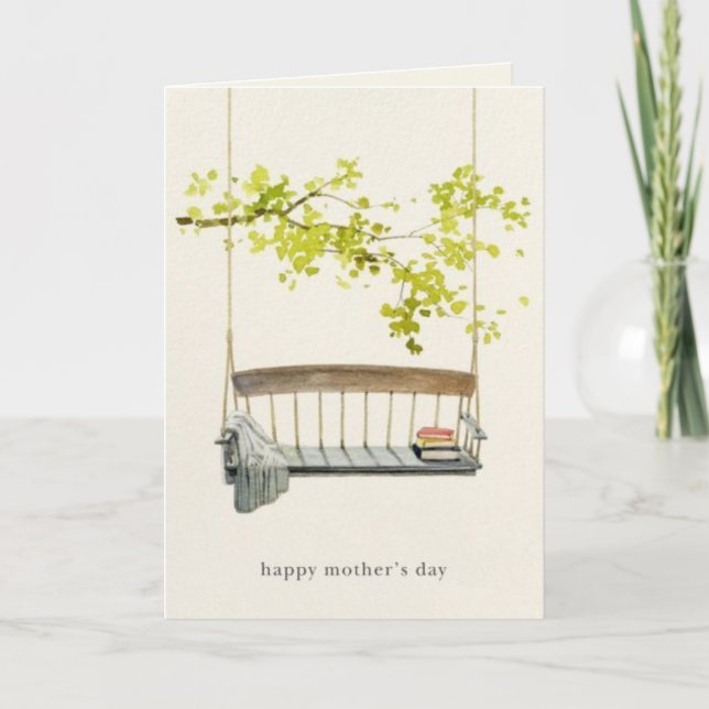 Carte Watercolor Porch Swing Mother's Day Card (Devant)