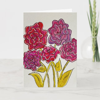 Carte Watercolor Roses of the Heart – Floral Art Design