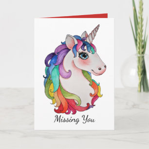 Carte Watercolor Unicorn