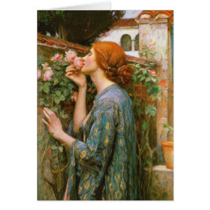 Carte Waterhouse Soul rose Pre-Raphaelite CC1002