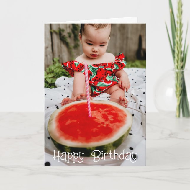 Carte Watermelon Grand-Parent Birthday Grandkid Photo (Devant)
