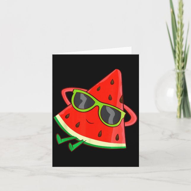 Carte Watermelon Summer Melon With Sungles Funny Waterme (Devant)