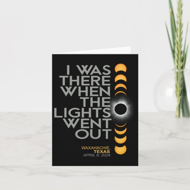 Carte Waxahachie 2024 Solar Eclipse 2024 040824 Eclipse (Devant)