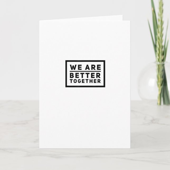 Carte We Are Better Together Teamwork Motivational Graph (Devant)