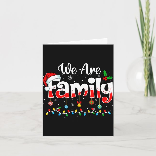 Carte We Are Family 2025 Christmas Pajama Funny Matching (Devant)