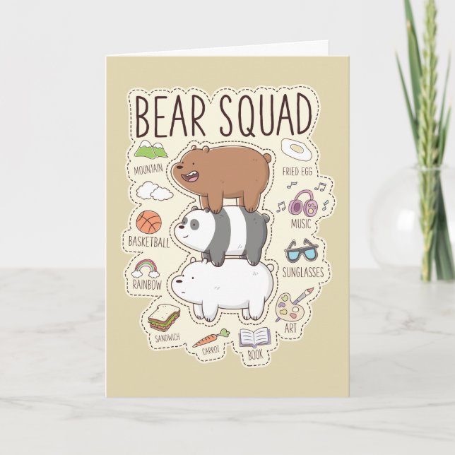 Carte We Bare Bears - Bear Squad Journal Graphic (Devant)