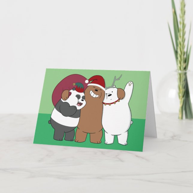 Carte We Bare Bears - Vœux de saison (Devant)