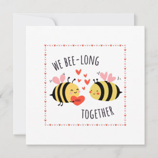 Carte We Bee-long Together Flat Card
