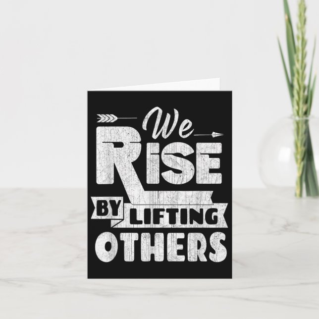 Carte We Rise By Lifting Others Insrational &amp; Motiva (Devant)