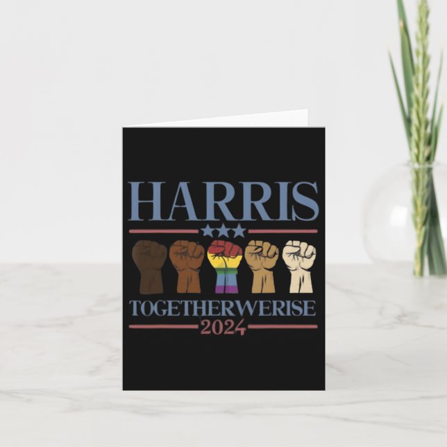 Carte We Rise - Kamala Harris 2024 Lgbt (Devant)